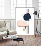 Abstract Study Blush and Navy Blue by Nordic Print Studio on GIANT ART