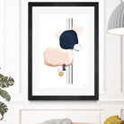 Abstract Study Blush and Navy Blue by Nordic Print Studio on GIANT ART