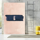 Blush & Navy Shapes II Contemporary Art Study by Nordic Print Studio on GIANT ART