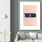 Blush & Navy Shapes II Contemporary Art Study by Nordic Print Studio on GIANT ART