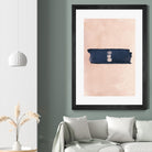 Blush & Navy Shapes II Contemporary Art Study by Nordic Print Studio on GIANT ART