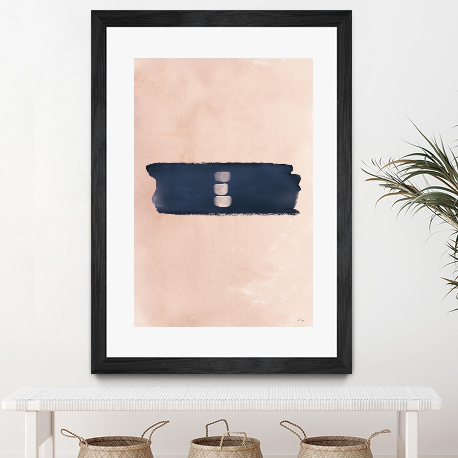 Blush & Navy Shapes II Contemporary Art Study by Nordic Print Studio on GIANT ART