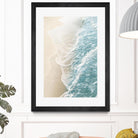 Soft Teal Gold Ocean Dream Waves #1  by Anita's & Bella's Art on GIANT ART - beige coastal sand