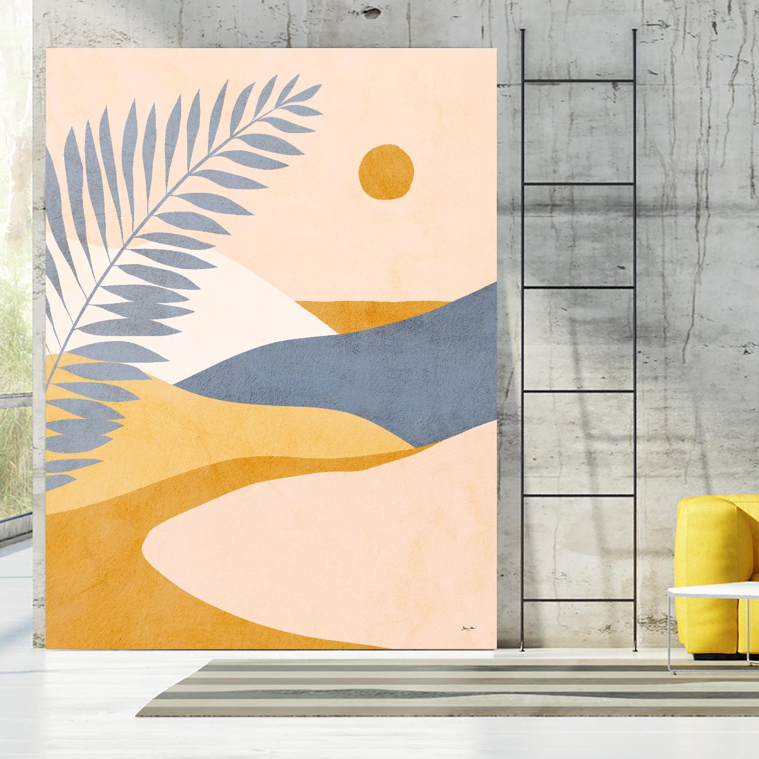 Mid Mod Tropical Summer Landscape by Dominique Vari on GIANT ART