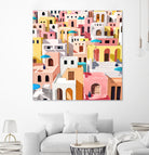 Pastel Cityscape by 83 Oranges on GIANT ART - pink digital greece