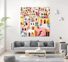 Pastel Cityscape by 83 Oranges on GIANT ART - pink digital greece