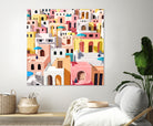 Pastel Cityscape by 83 Oranges on GIANT ART - pink digital greece