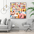 Pastel Cityscape by 83 Oranges on GIANT ART - pink digital greece