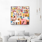 Pastel Cityscape by 83 Oranges on GIANT ART - pink digital greece