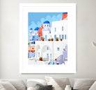 The Santorini Vacay by 83 oranges on GIANT ART - blue digital greece