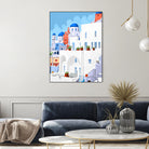 The Santorini Vacay by 83 oranges on GIANT ART - blue digital greece