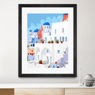 The Santorini Vacay by 83 oranges on GIANT ART - blue digital greece