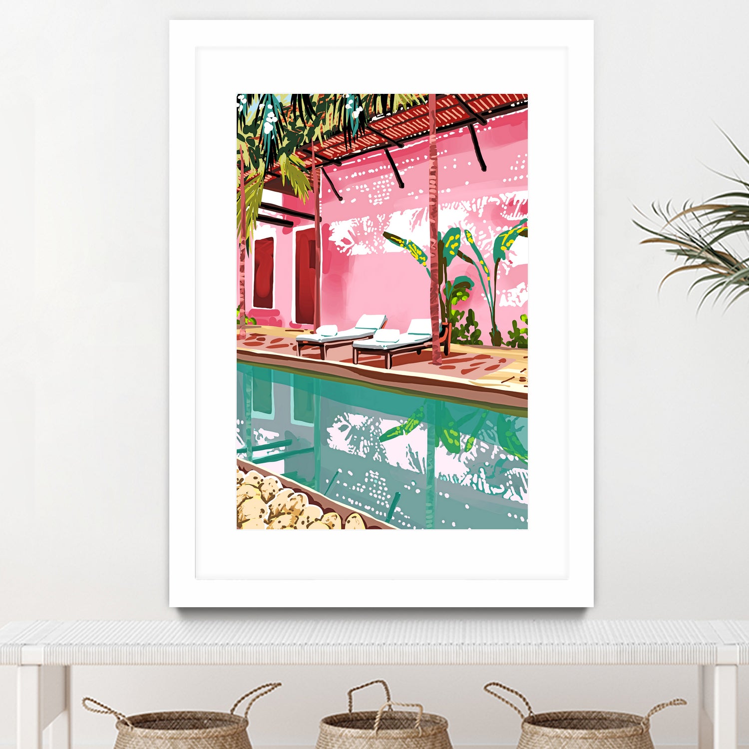 Vacay Villa by 83 oranges on GIANT ART - pink digital pool