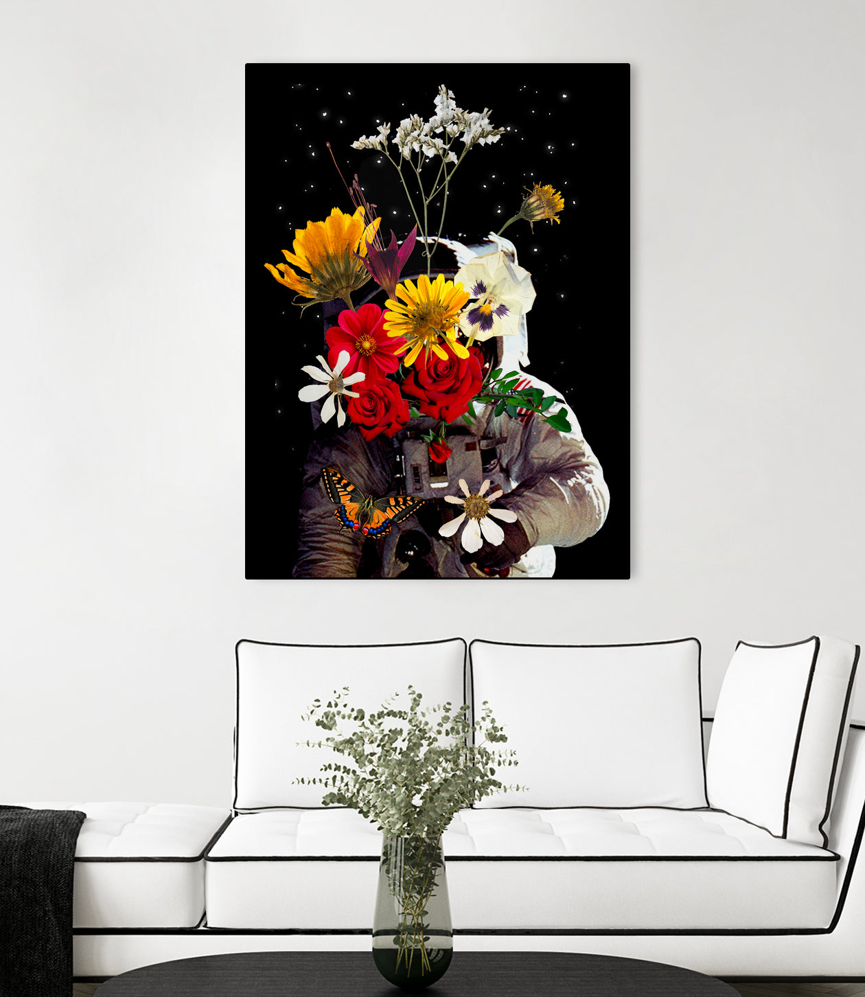 Astronaut with Flowers by Edson Ramos on GIANT ART