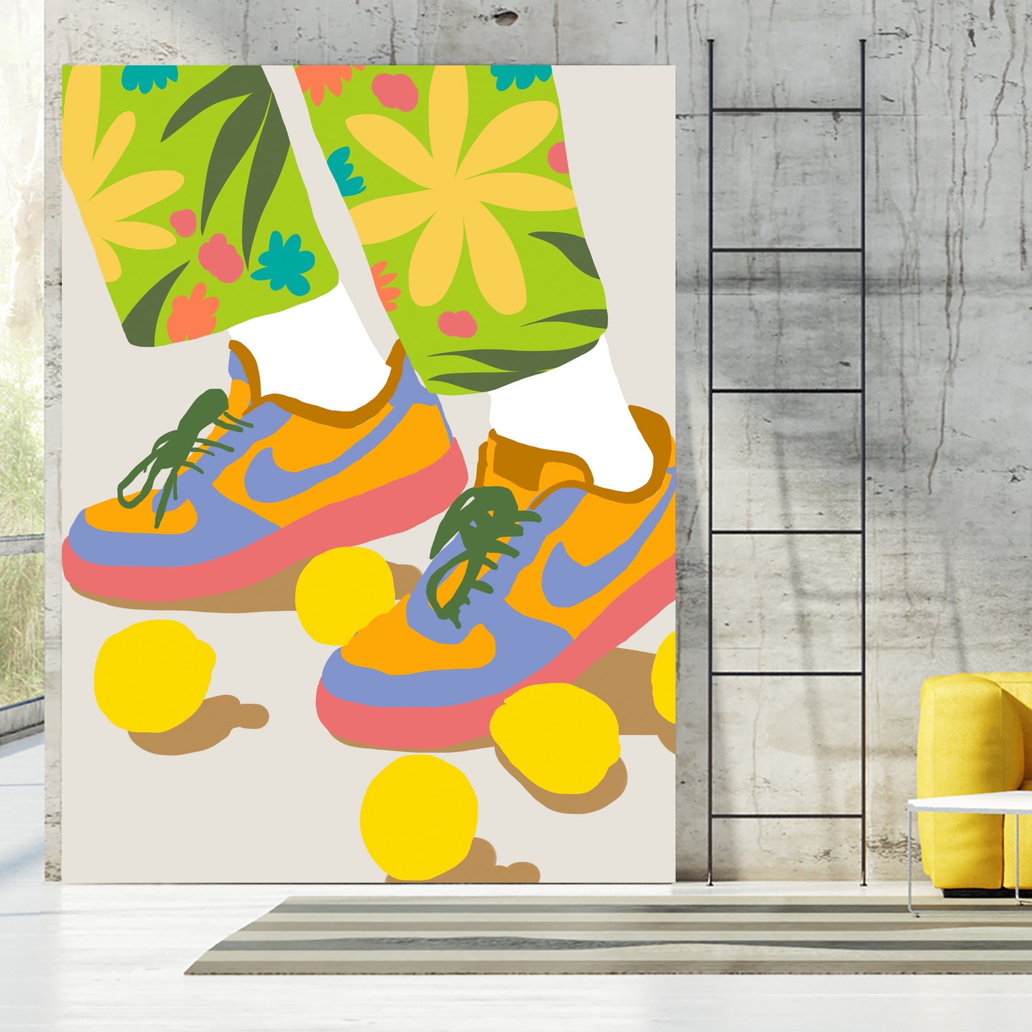 Easy Peasy Lemon Squeezy by 83 oranges on GIANT ART - orange digital rollerskates