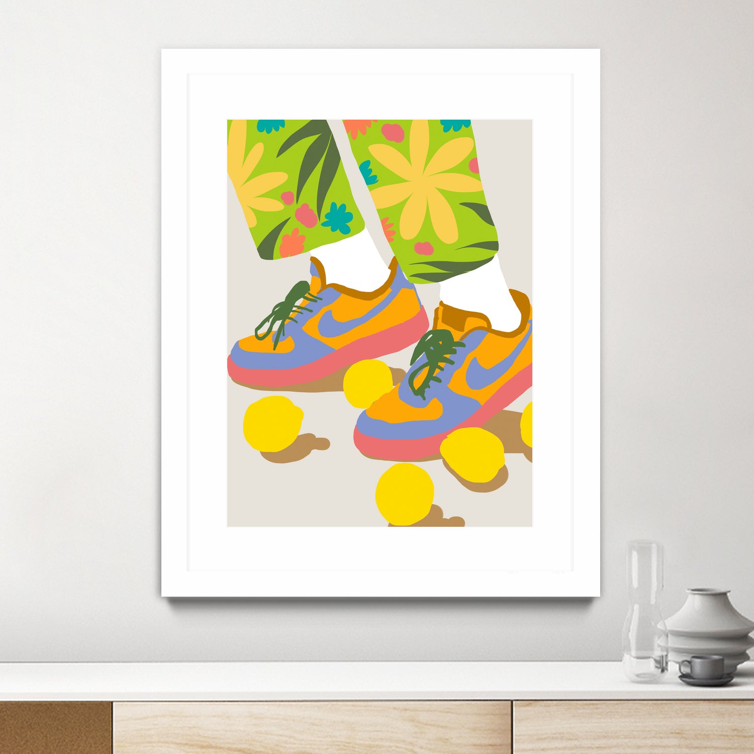 Easy Peasy Lemon Squeezy by 83 oranges on GIANT ART - orange digital rollerskates