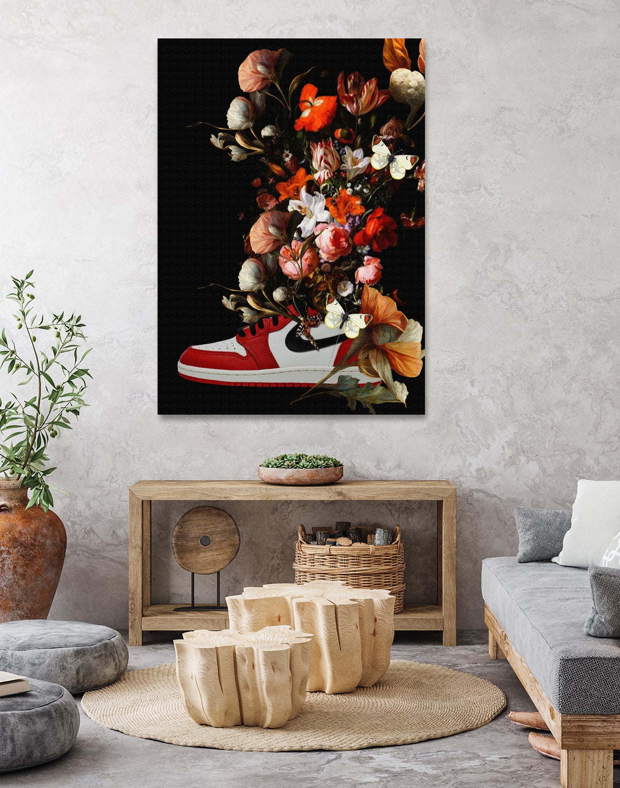 Air Jordan Flowers by Edson Ramos on GIANT ART