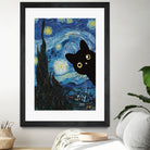 Starry Night Cat by Edson Ramos on GIANT ART