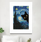 Starry Night Cat by Edson Ramos on GIANT ART