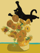 Cat in Sunflower by Edson Ramos on GIANT ART