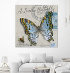 Lonely Butterfly Blue by David Loblaw on GIANT ART - blue photo illustration