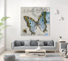 Lonely Butterfly Blue by David Loblaw on GIANT ART - blue photo illustration