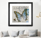 Lonely Butterfly Blue by David Loblaw on GIANT ART - blue photo illustration