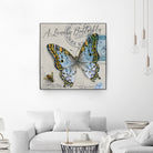 Lonely Butterfly Blue by David Loblaw on GIANT ART - blue photo illustration