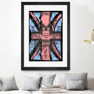 english flag skull by Sergio Marques on GIANT ART - red mixed media