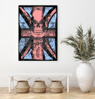 english flag skull by Sergio Marques on GIANT ART - red mixed media