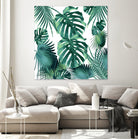 Tropical Summer Leaves Jungle Pattern #1 #tropical #decor by Anita & Bella Jantz on GIANT ART - green photo illustration