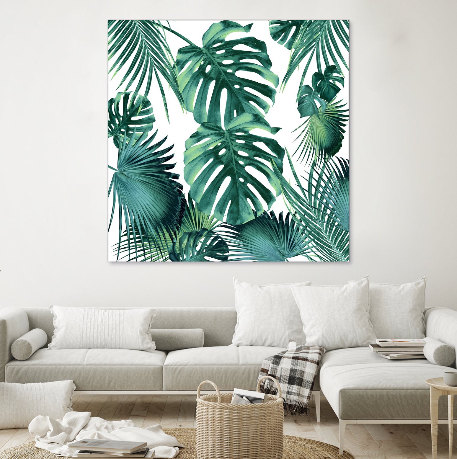 Tropical Summer Leaves Jungle Pattern #1 #tropical #decor by Anita & Bella Jantz on GIANT ART - green photo illustration