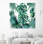 Tropical Summer Leaves Jungle Pattern #1 #tropical #decor by Anita & Bella Jantz on GIANT ART - green photo illustration