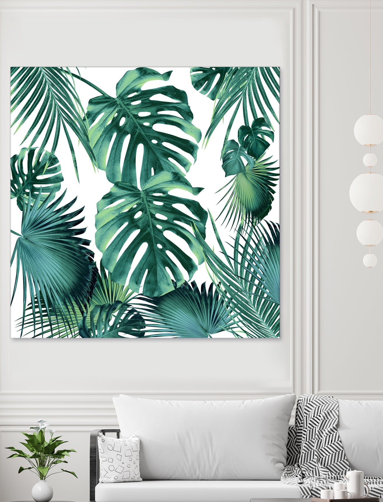 Tropical Summer Leaves Jungle Pattern #1 #tropical #decor by Anita & Bella Jantz on GIANT ART - green photo illustration