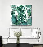 Tropical Summer Leaves Jungle Pattern #1 #tropical #decor by Anita & Bella Jantz on GIANT ART - green photo illustration