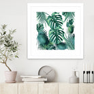 Tropical Summer Leaves Jungle Pattern #1 #tropical #decor by Anita & Bella Jantz on GIANT ART - green photo illustration