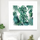 Tropical Summer Leaves Jungle Pattern #1 #tropical #decor by Anita & Bella Jantz on GIANT ART - green photo illustration