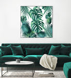 Tropical Summer Leaves Jungle Pattern #1 #tropical #decor by Anita & Bella Jantz on GIANT ART - green photo illustration