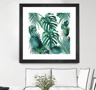 Tropical Summer Leaves Jungle Pattern #1 #tropical #decor by Anita & Bella Jantz on GIANT ART - green photo illustration