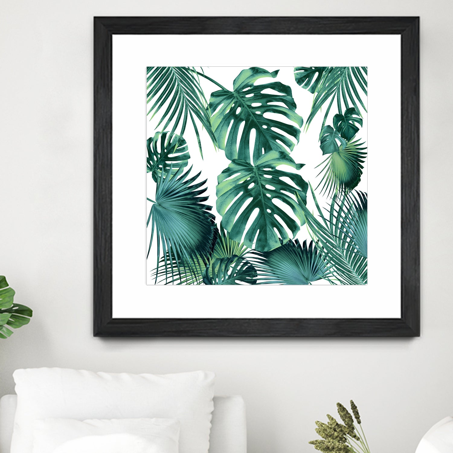 Tropical Summer Leaves Jungle Pattern #1 #tropical #decor by Anita & Bella Jantz on GIANT ART - green photo illustration