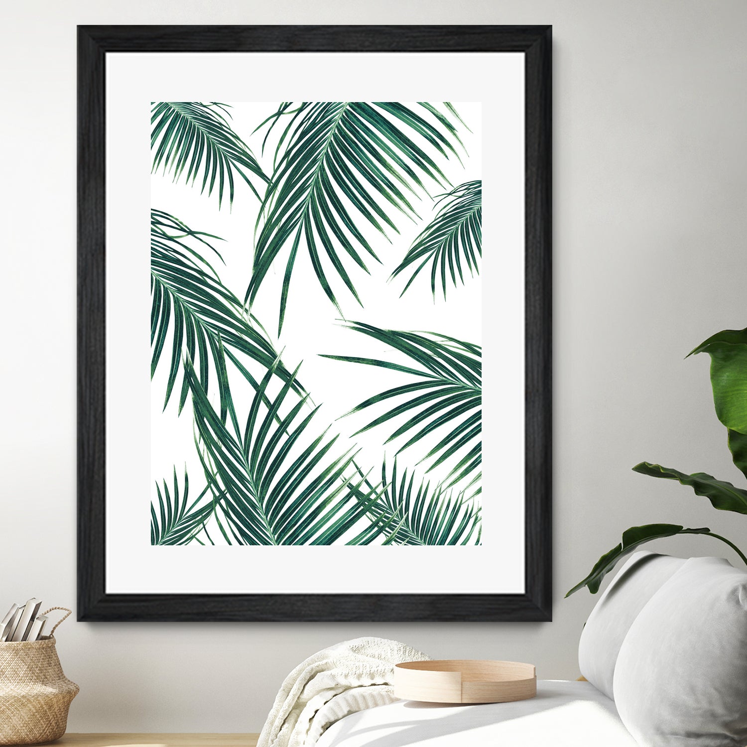 Green Palm Leaves Dream #2 #tropical #decor #art by Anita & Bella Jantz on GIANT ART - green photo illustration