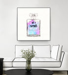 N.1 Cares Perfume-Watercolor by Oriana Cordero on GIANT ART - fuchsia digital drawing