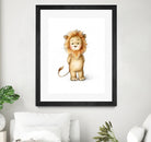 Baby Lion by Anna Abramska on GIANT ART - yellow digital drawing