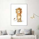 Baby Lion by Anna Abramska on GIANT ART - yellow digital drawing