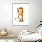 Baby Lion by Anna Abramska on GIANT ART - yellow digital drawing