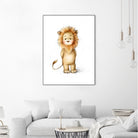 Baby Lion by Anna Abramska on GIANT ART - yellow digital drawing