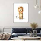 Baby Lion by Anna Abramska on GIANT ART - yellow digital drawing