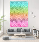 Rainbow Glitter Chevron #1 #shiny #decor #art by Anita & Bella Jantz on GIANT ART - orange photo illustration