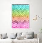 Rainbow Glitter Chevron #1 #shiny #decor #art by Anita & Bella Jantz on GIANT ART - orange photo illustration