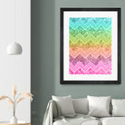 Rainbow Glitter Chevron #1 #shiny #decor #art by Anita & Bella Jantz on GIANT ART - orange photo illustration